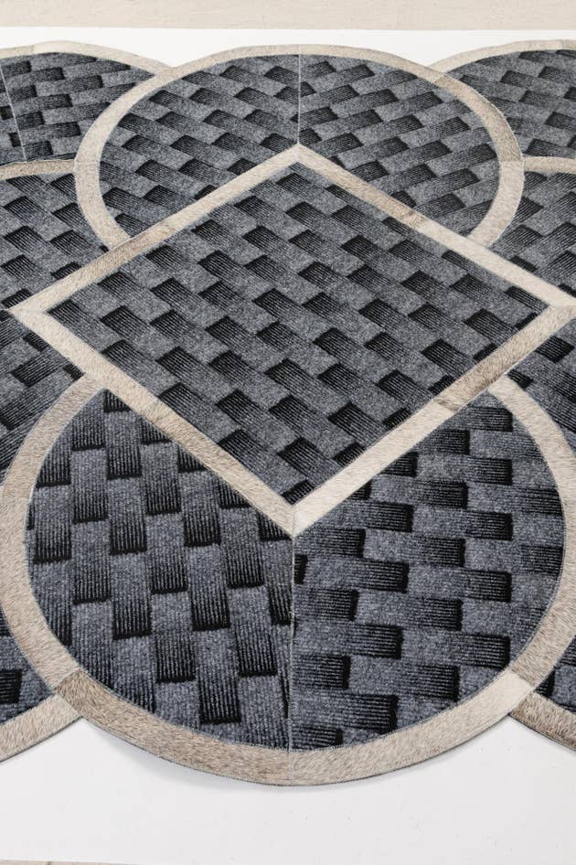 Detail image of 5' x 8' Cowhide - Patchwork Rug