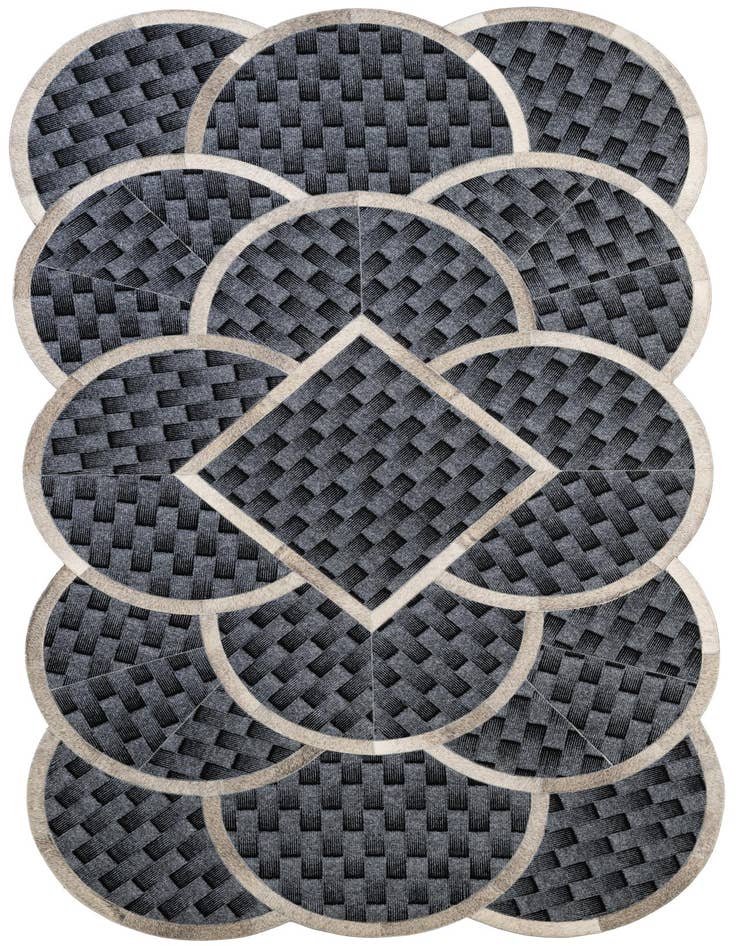 Detail image of 5' x 8' Cowhide - Patchwork Rug