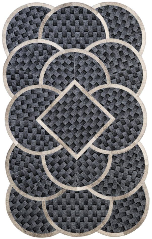Detail image of 5' x 8' Cowhide - Patchwork Rug