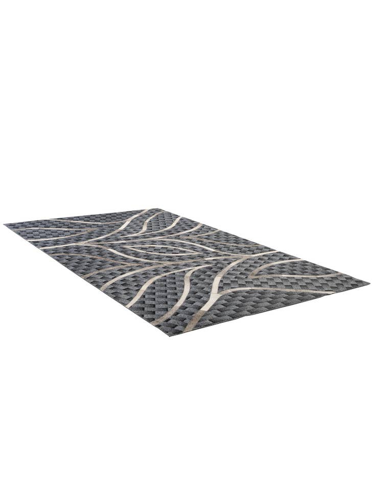 Detail image of 4' 11 x 8' Cowhide - Patchwork Rug