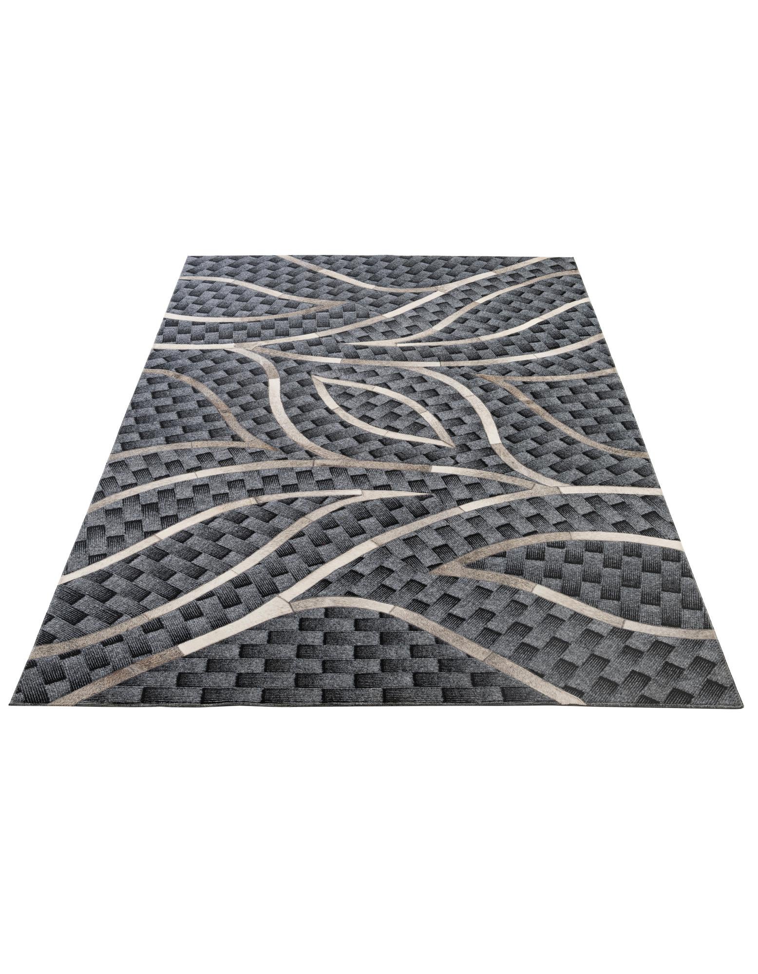 4' 11 x 8' Cowhide - Patchwork Rug