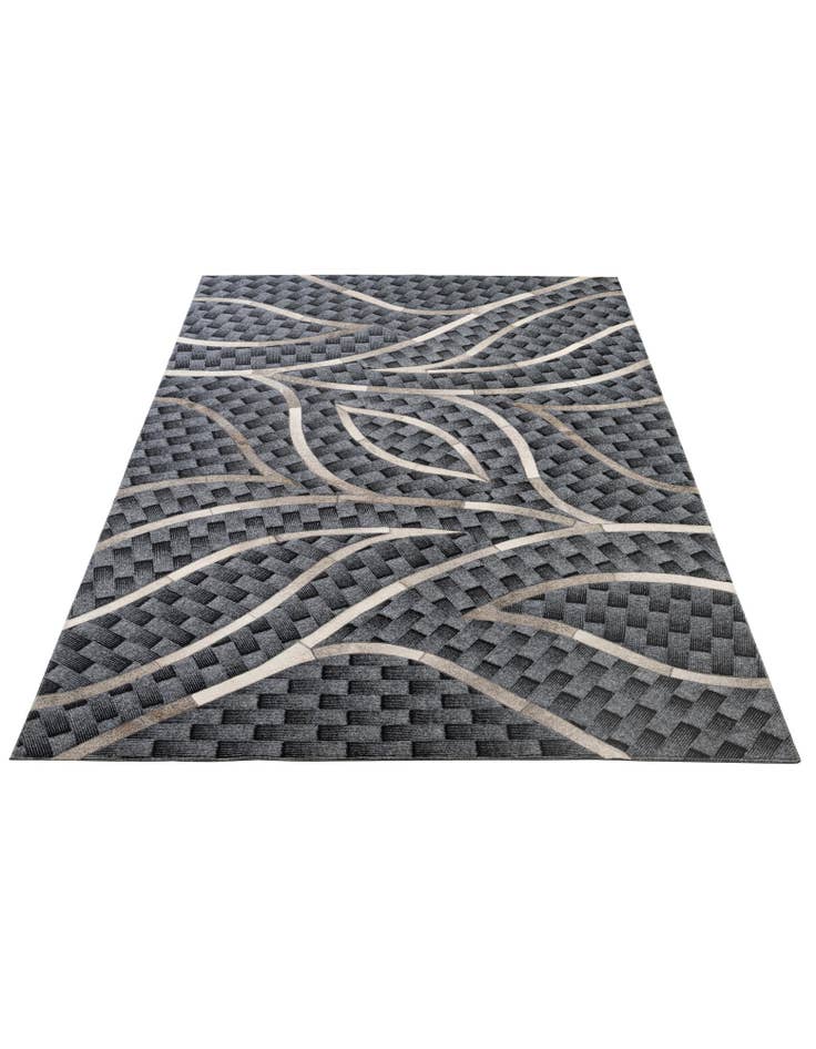 Detail image of 4' 11 x 8' Cowhide - Patchwork Rug