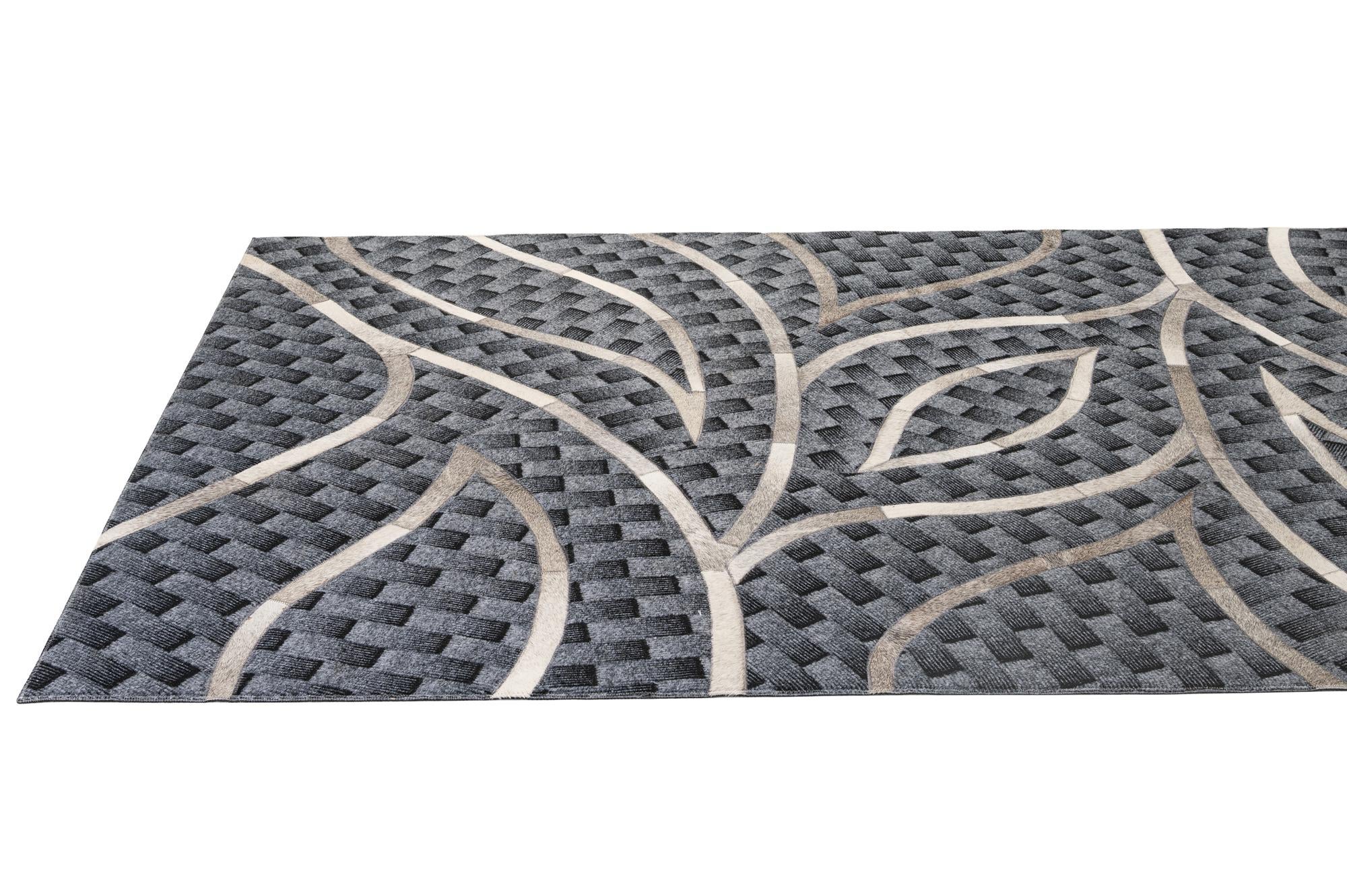 4' 11 x 8' Cowhide - Patchwork Rug