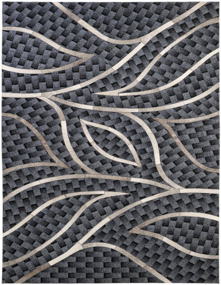 Detail image of 4' 11 x 8' Cowhide - Patchwork Rug