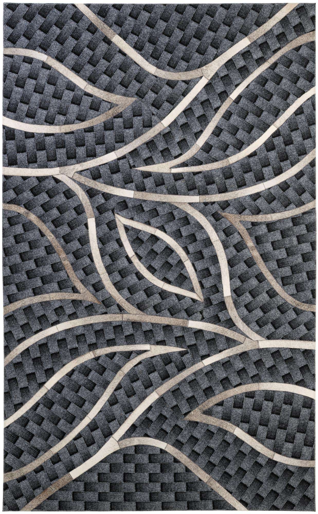 4' 11 x 8' Cowhide - Patchwork Rug