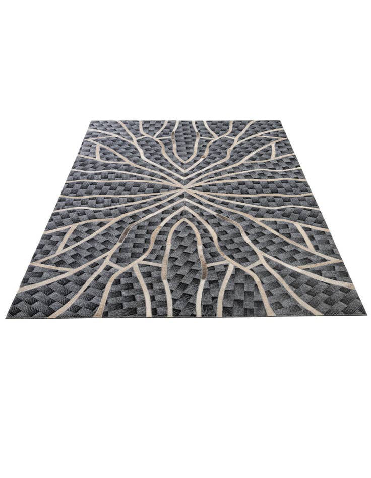 Detail image of 5' 2 x 8' Cowhide - Patchwork Rug