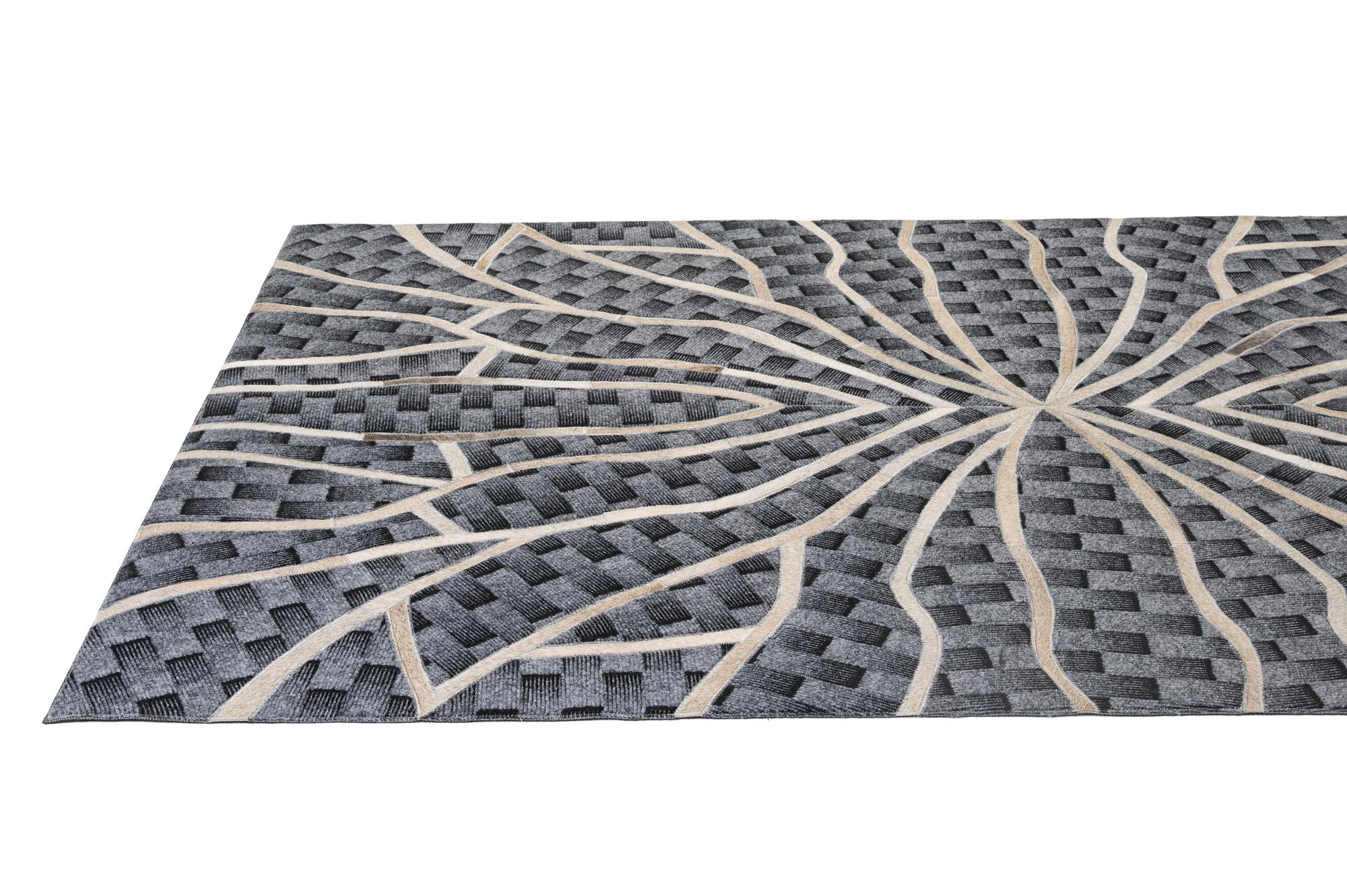 5' 2 x 8' Cowhide - Patchwork Rug