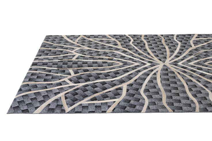 Detail image of 5' 2 x 8' Cowhide - Patchwork Rug