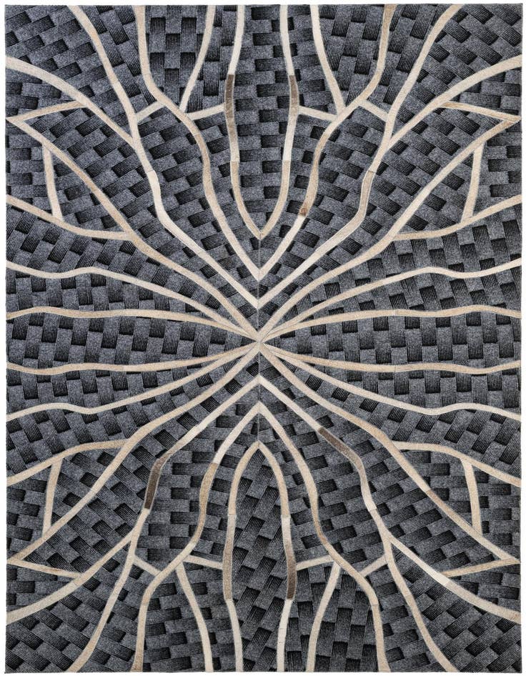 Detail image of 5' 2 x 8' Cowhide - Patchwork Rug