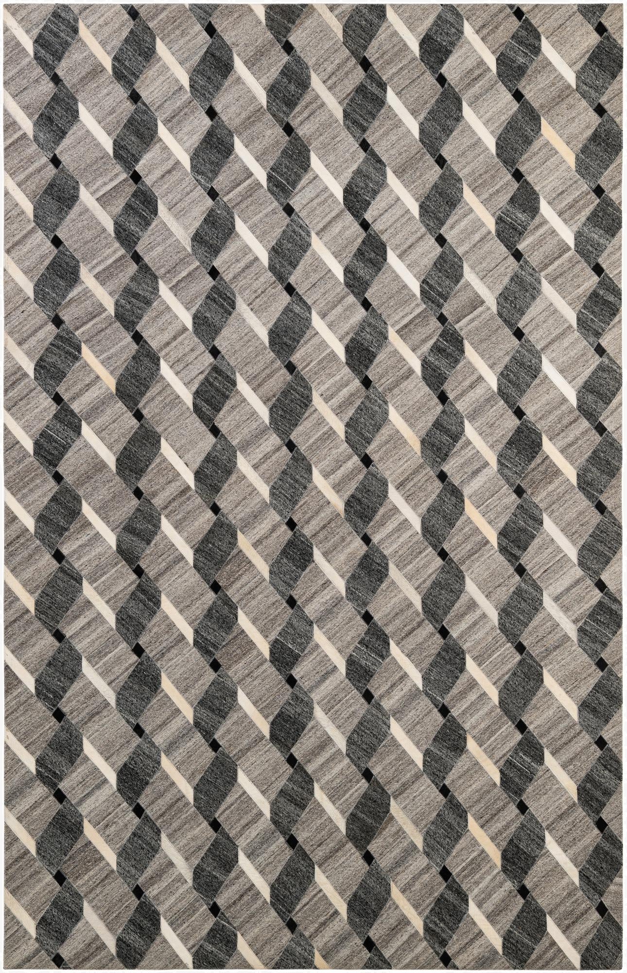 5' 2 x 7' 11 Cowhide - Patchwork Rug
