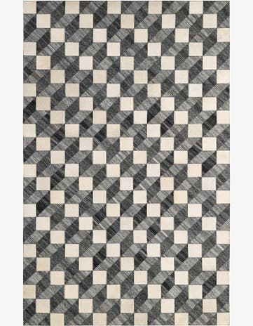 4' 11 x 7' 9 Cowhide - Patchwork Rug