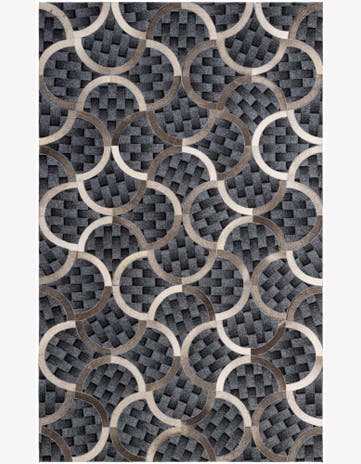 4' 11 x 8' Cowhide - Patchwork Rug