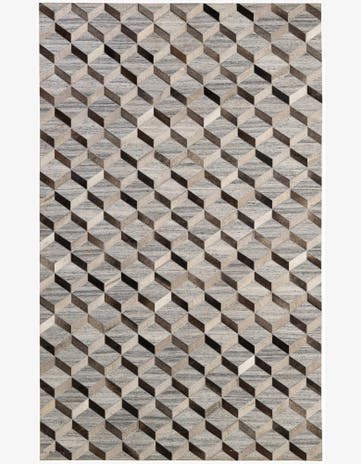 5' 1 x 8' 2 Cowhide - Patchwork Rug