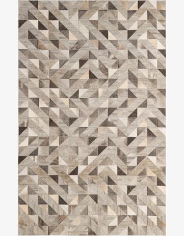 4' 10 x 7' 8 Cowhide - Patchwork Rug