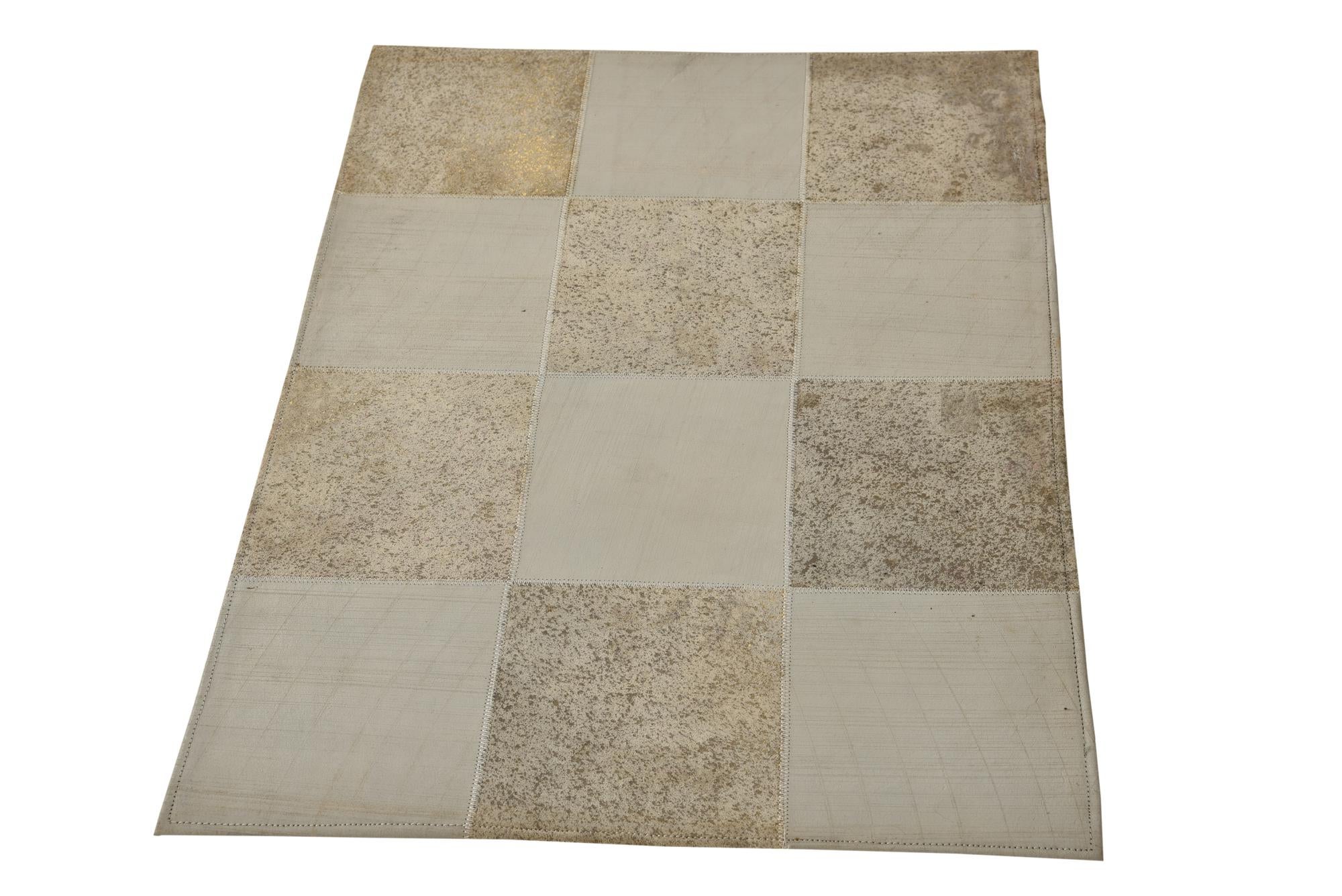 2' x 3' Cowhide Leather Rug