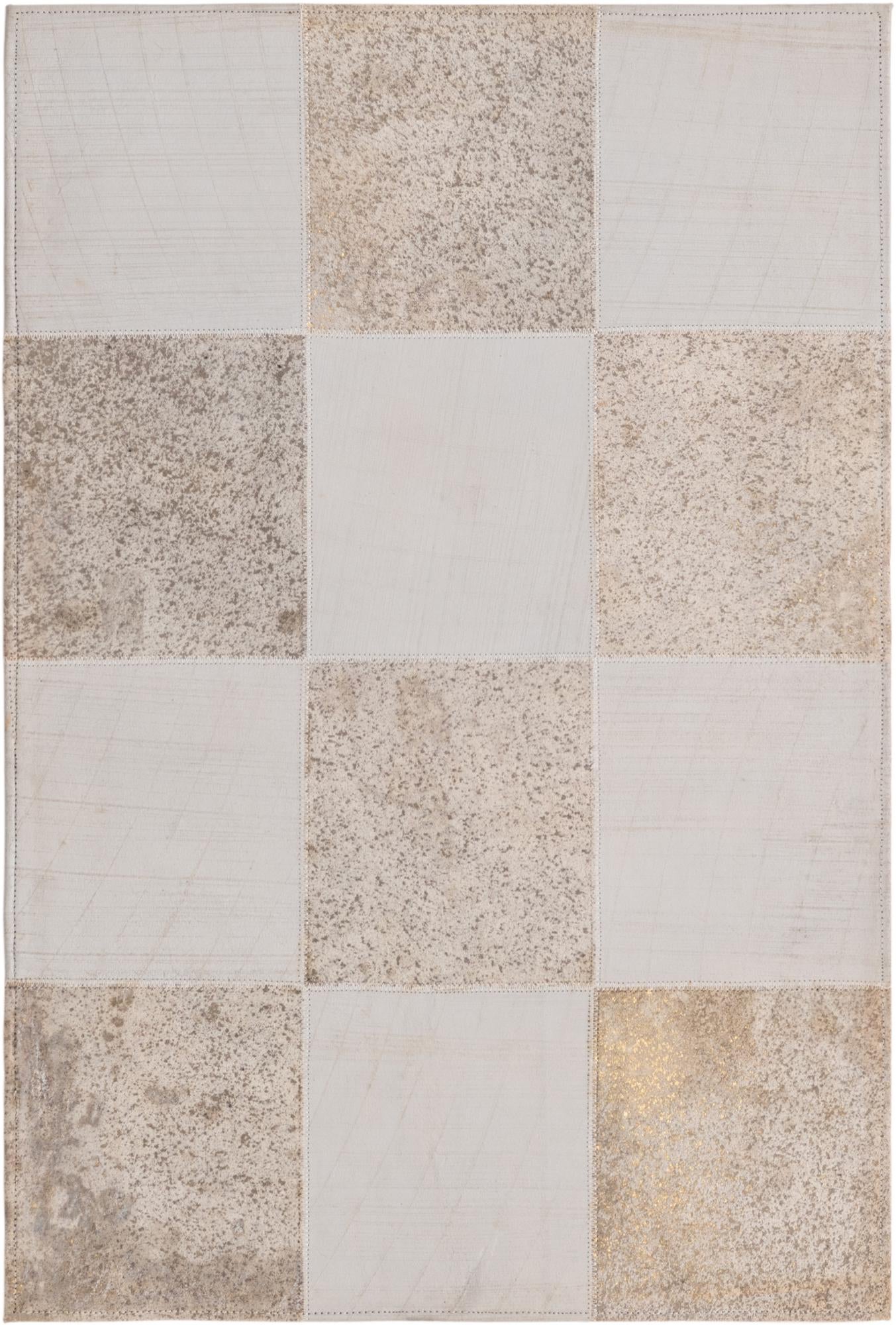 2' x 3' Cowhide Leather Rug