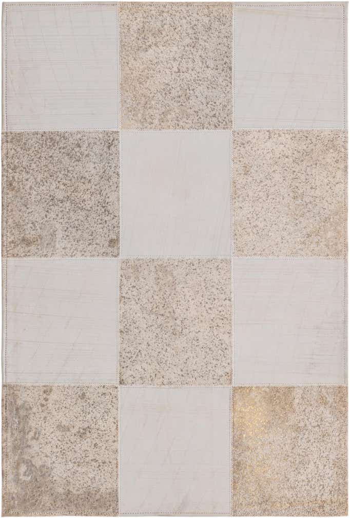 2' x 3' Cowhide Leather Rug