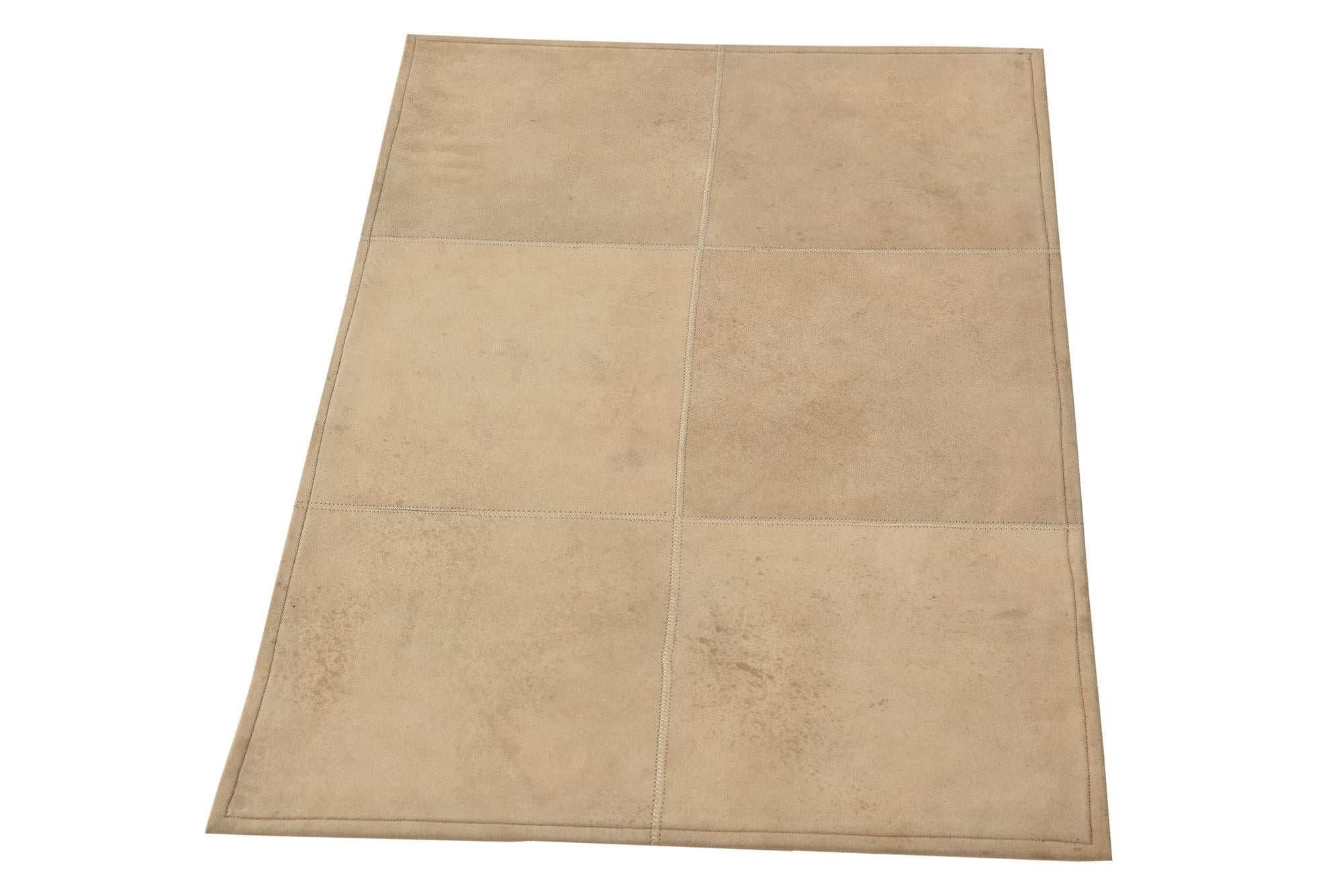 2' x 3' Cowhide Leather Rug