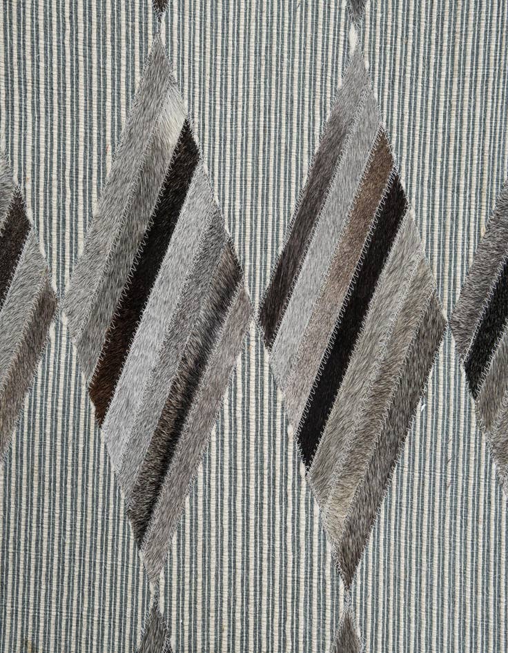 Detail image of 5' x 7' 10 Cowhide Leather Rug