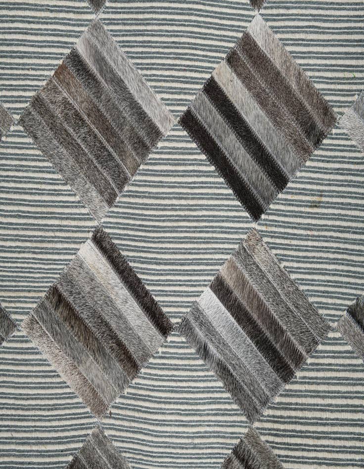 Detail image of 5' x 7' 10 Cowhide Leather Rug