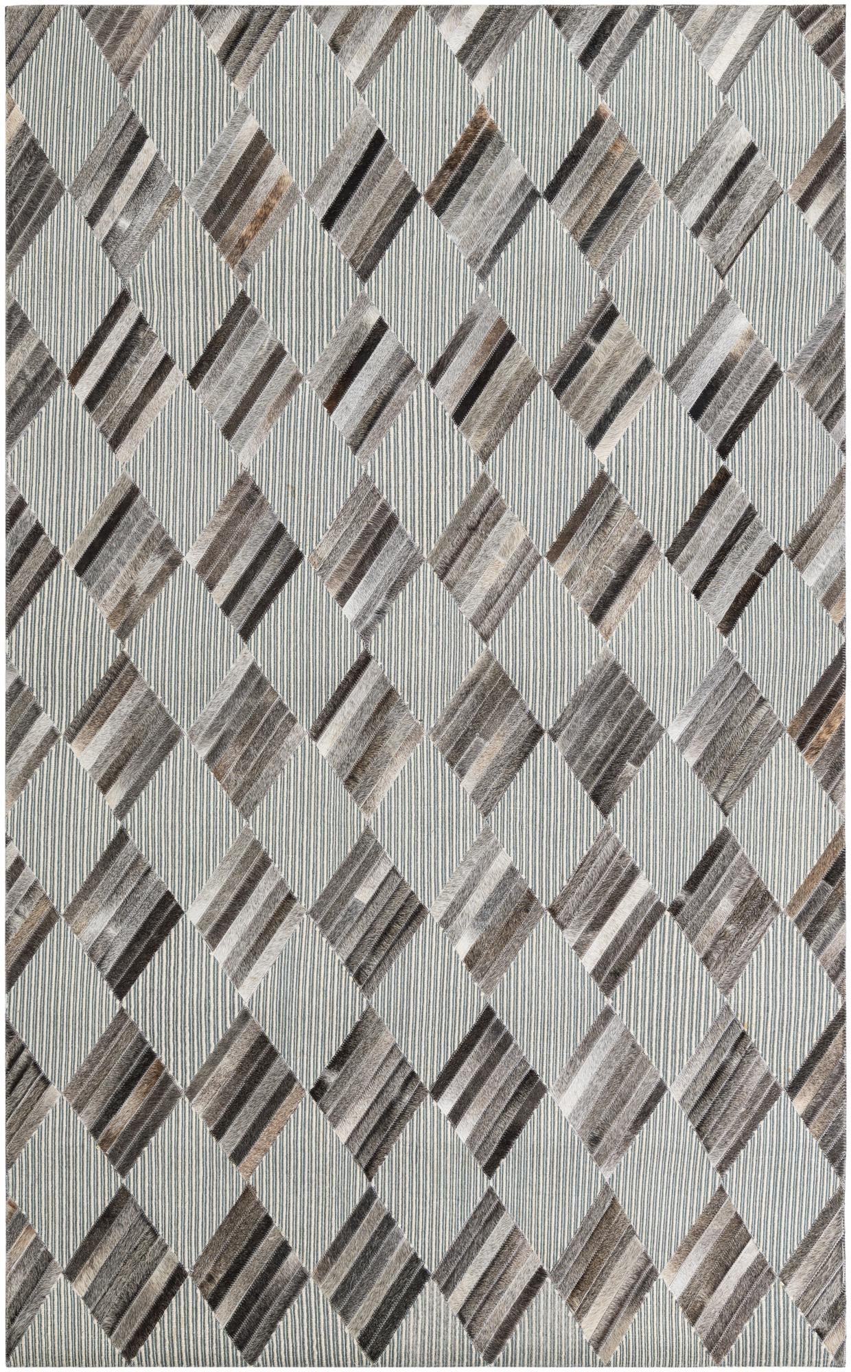 5' x 7' 10 Cowhide Leather Rug