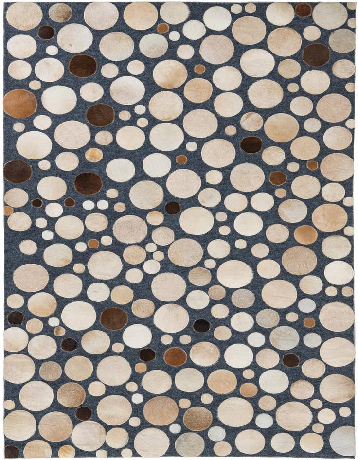 Detail image of 5' x 7' 8 Cowhide Leather Rug