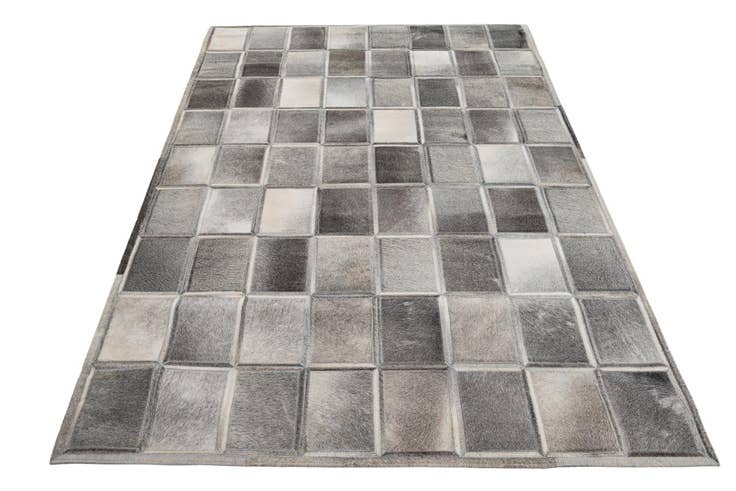Detail image of 5' 4 x 7' 7 Cowhide Leather Rug