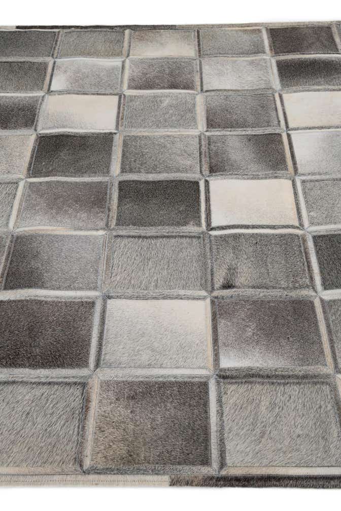 5' 4 x 7' 7 Cowhide Leather Rug