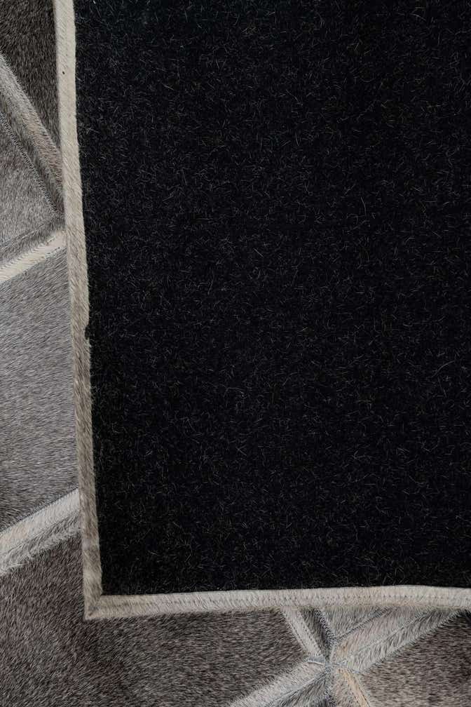 5' 4 x 7' 7 Cowhide Leather Rug