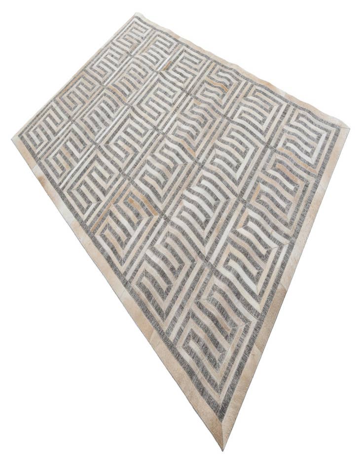 Detail image of 5' 3 x 8' Cowhide Leather Rug