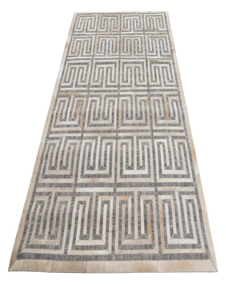 Detail image of 5' 3 x 8' Cowhide Leather Rug