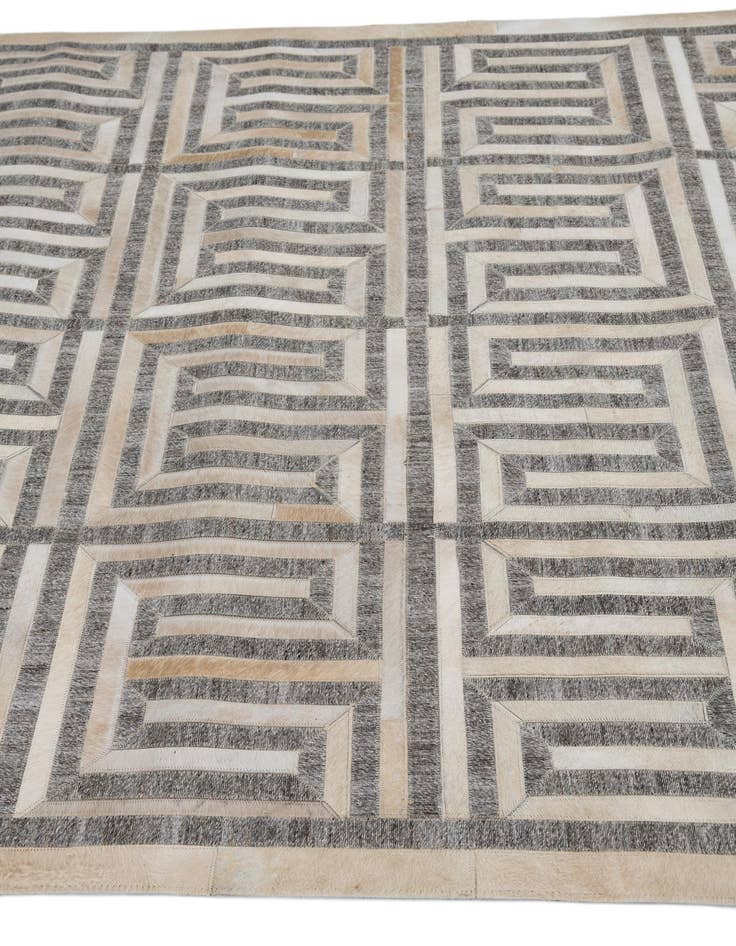 Detail image of 5' 3 x 8' Cowhide Leather Rug