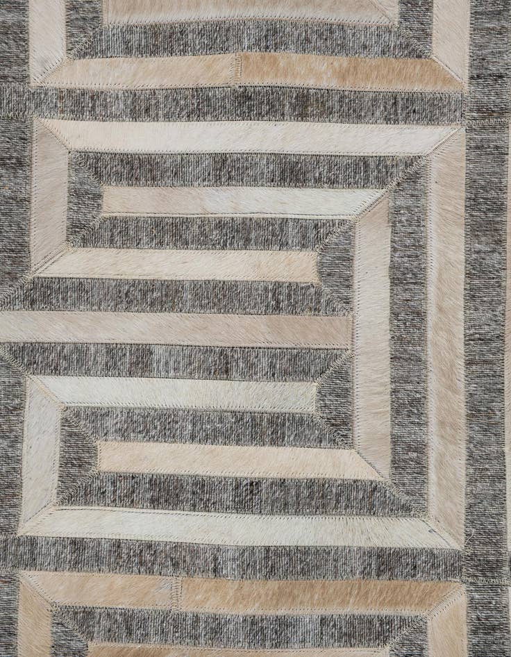Detail image of 5' 3 x 8' Cowhide Leather Rug
