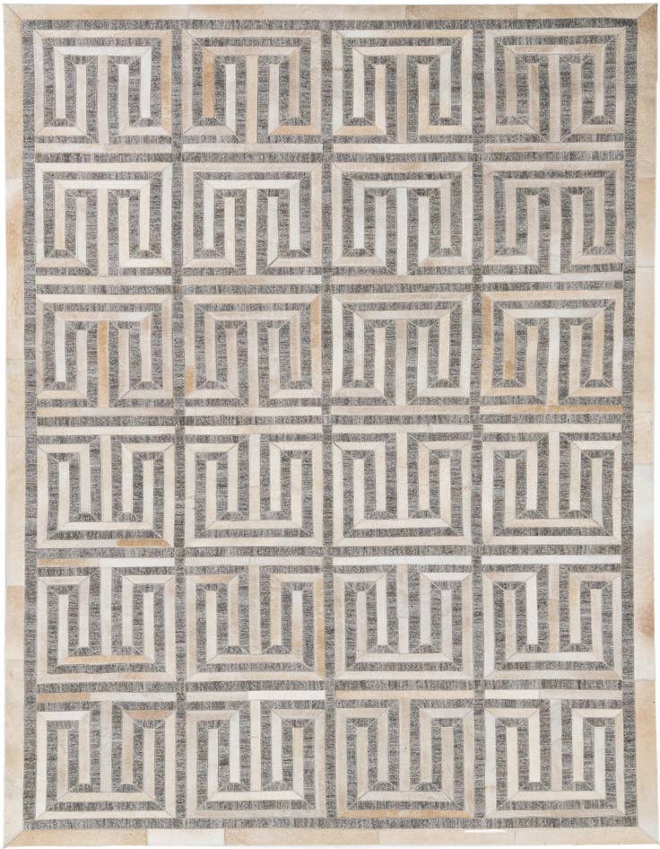 Detail image of 5' 3 x 8' Cowhide Leather Rug