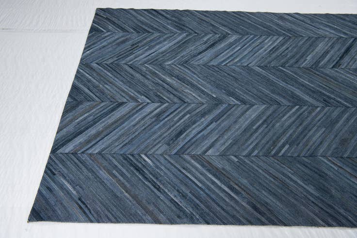 Detail image of 5' 2 x 8' Cowhide Leather Rug