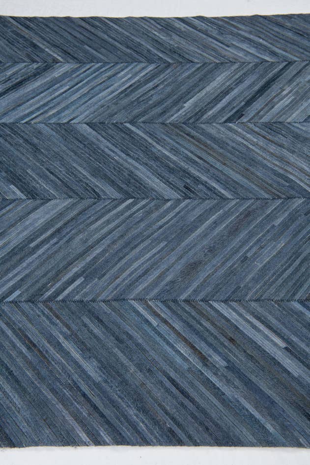 Detail image of 5' 2 x 8' Cowhide Leather Rug