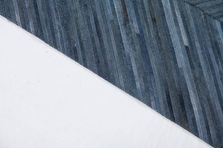 Detail image of 5' 2 x 8' Cowhide Leather Rug