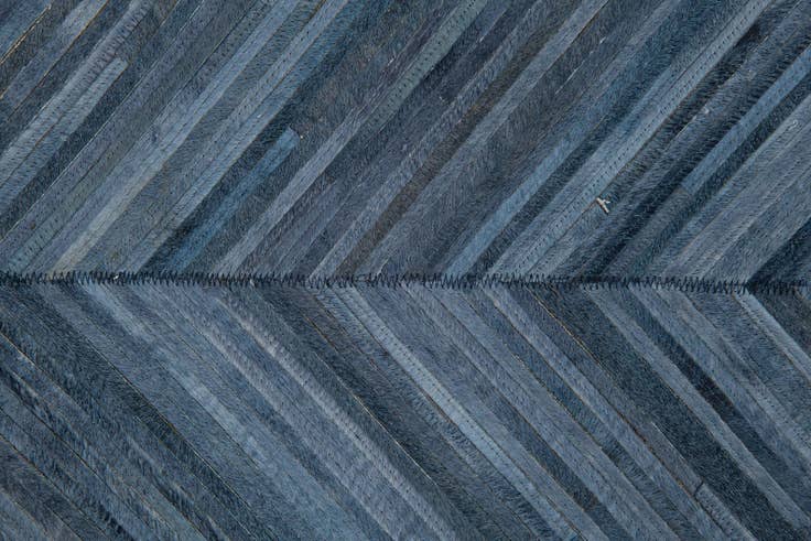 Detail image of 5' 2 x 8' Cowhide Leather Rug