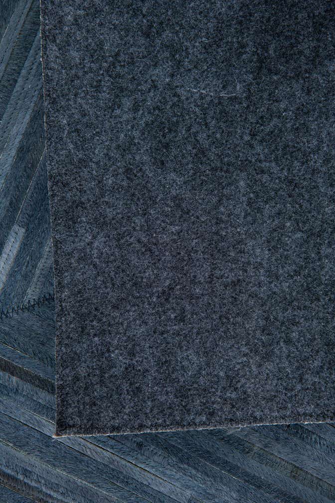 5' 2 x 8' Cowhide Leather Rug