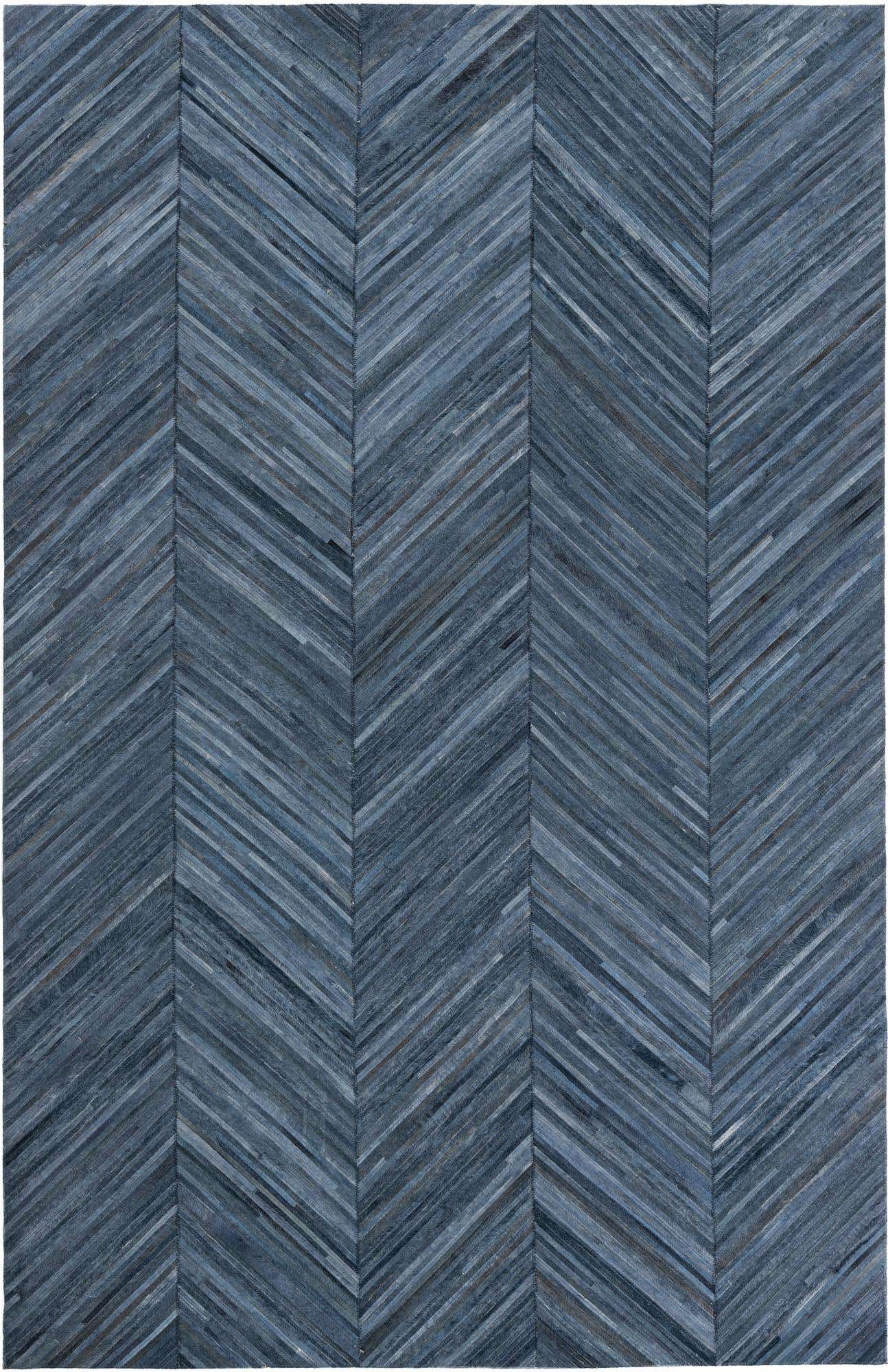 5' 2 x 8' Cowhide Leather Rug