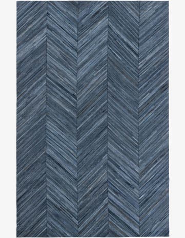 5' 2 x 8' Cowhide Leather Rug