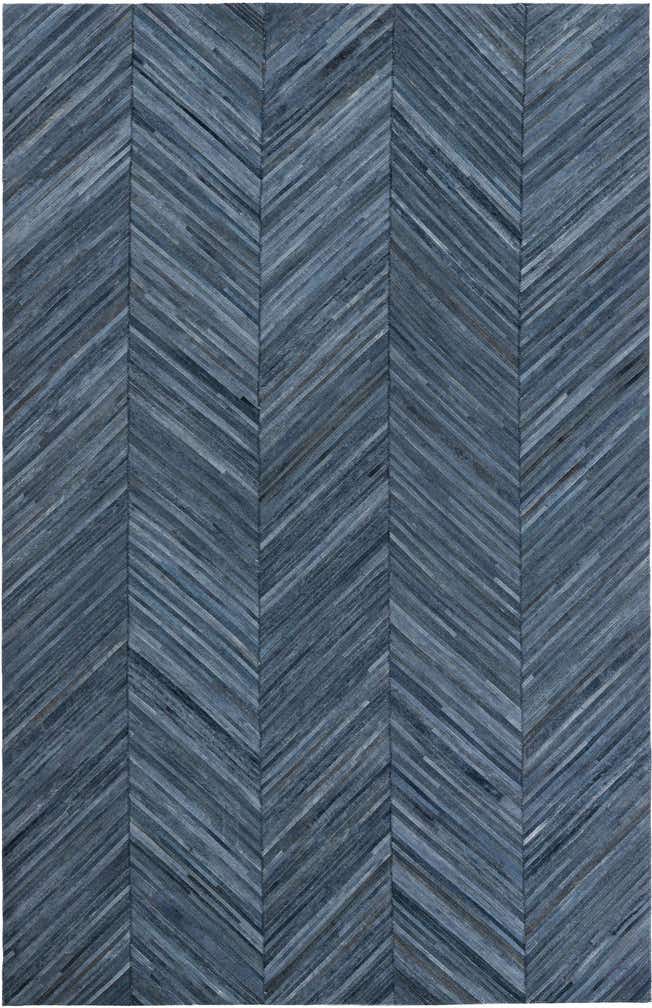 5' 2 x 8' Cowhide Leather Rug