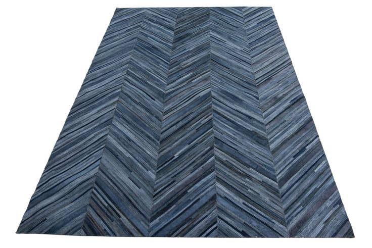 Detail image of 5' 4 x 8' Cowhide Leather Rug