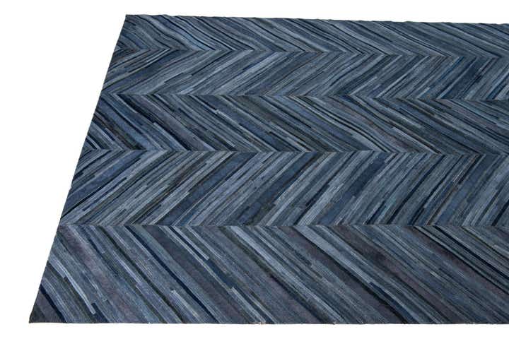 5' 4 x 8' Cowhide Leather Rug