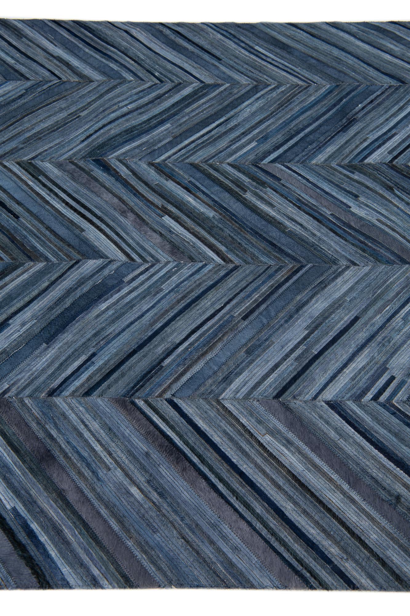 5' 4 x 8' Cowhide Leather Rug