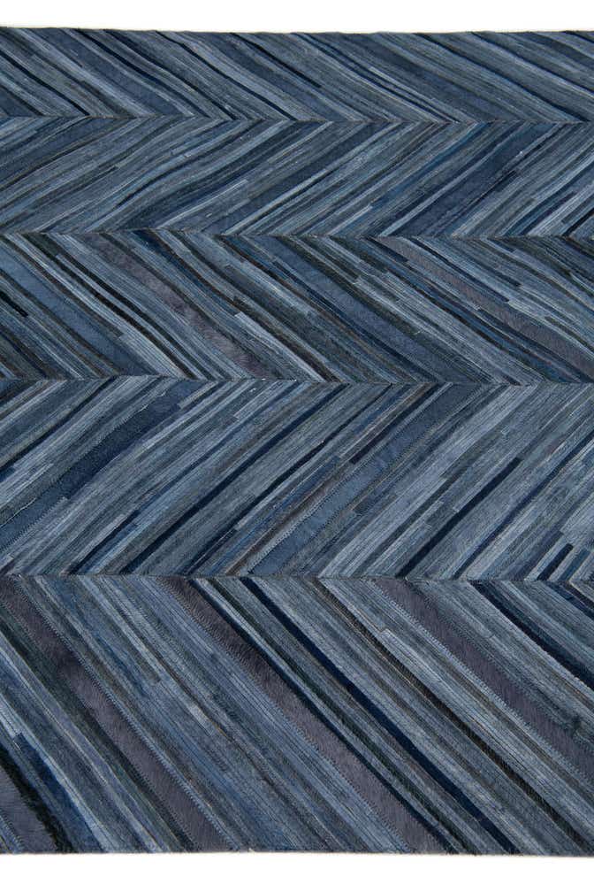 5' 4 x 8' Cowhide Leather Rug