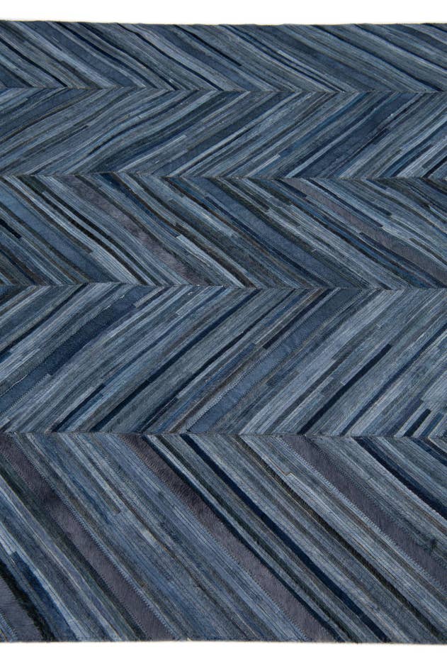 Detail image of 5' 4 x 8' Cowhide Leather Rug