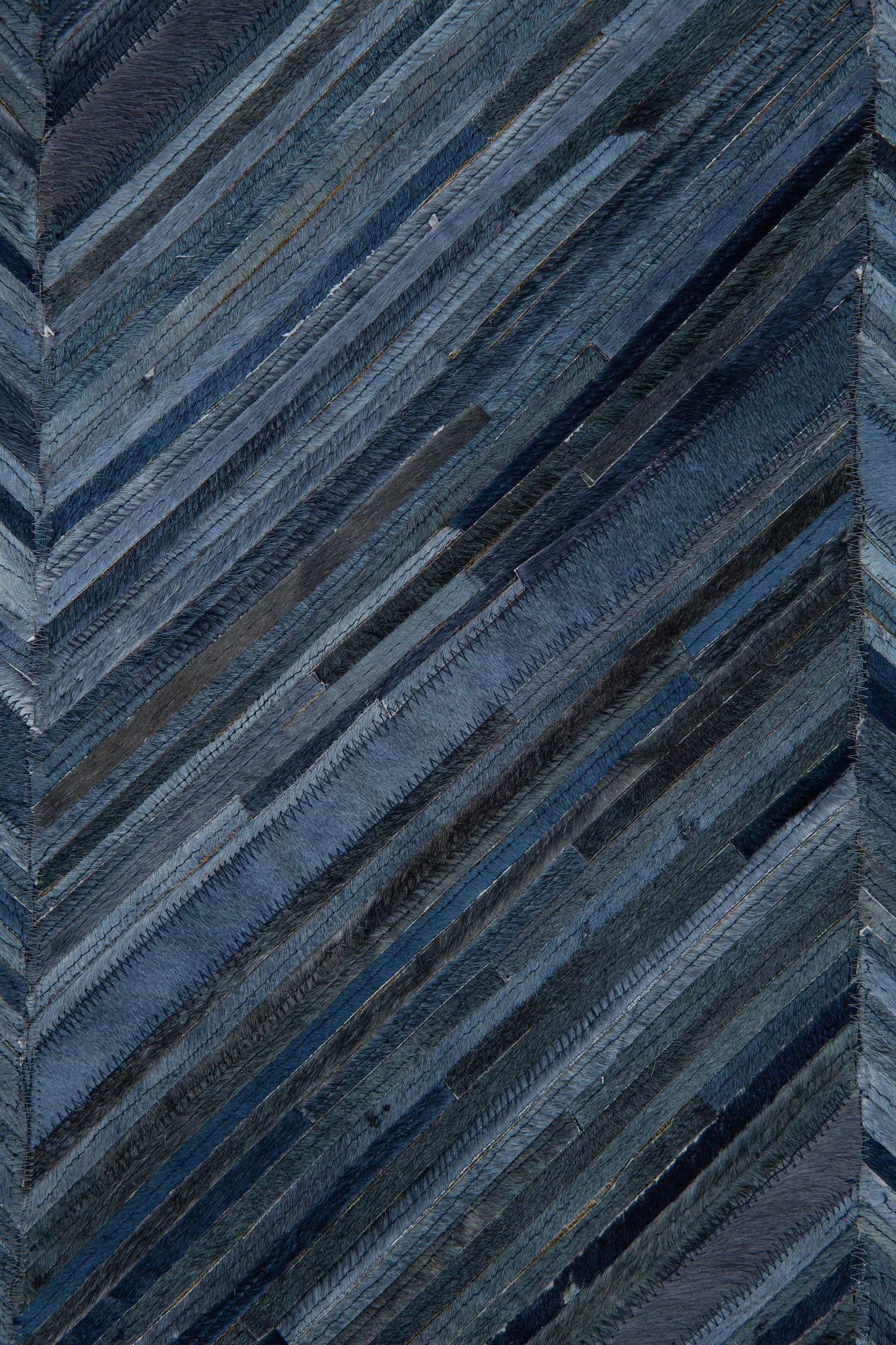 5' 4 x 8' Cowhide Leather Rug