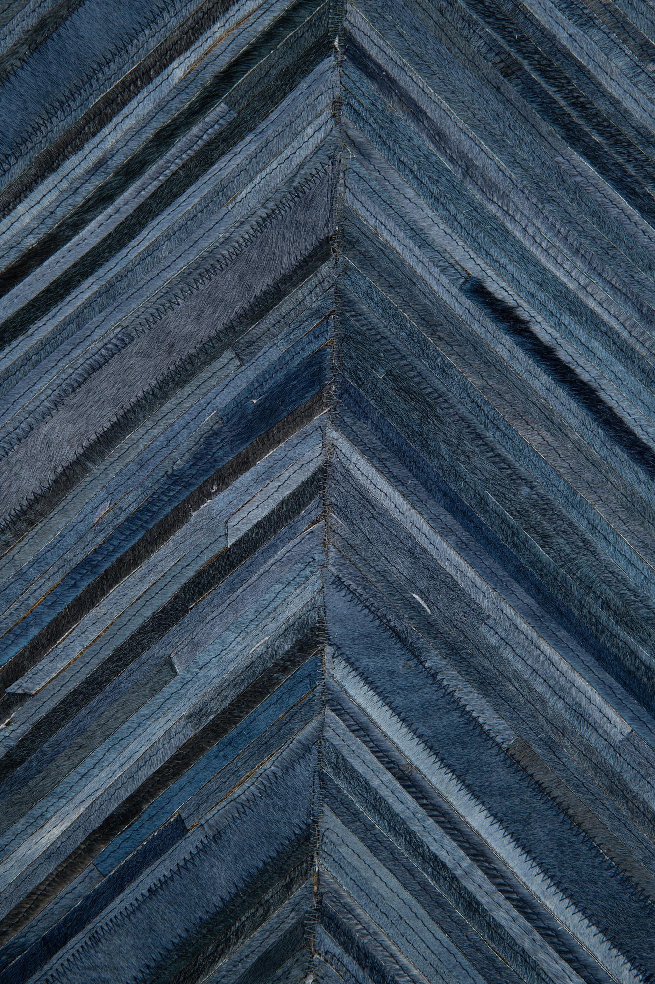 5' 4 x 8' Cowhide Leather Rug