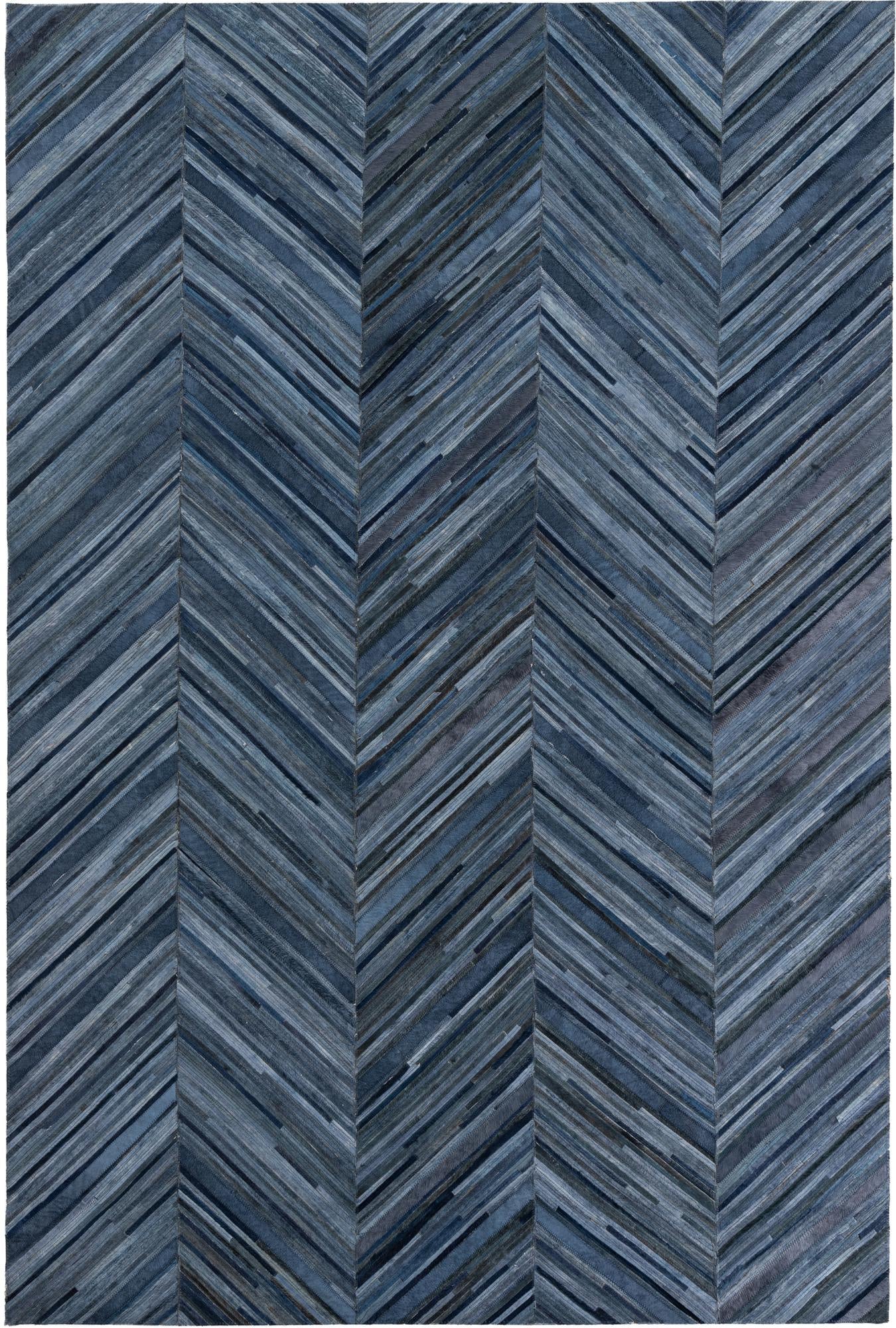 5' 4 x 8' Cowhide Leather Rug